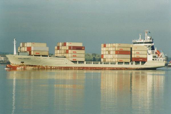 Photograph of the vessel  OOCL Nevskiy pictured departing Southampton on 18th April 1999