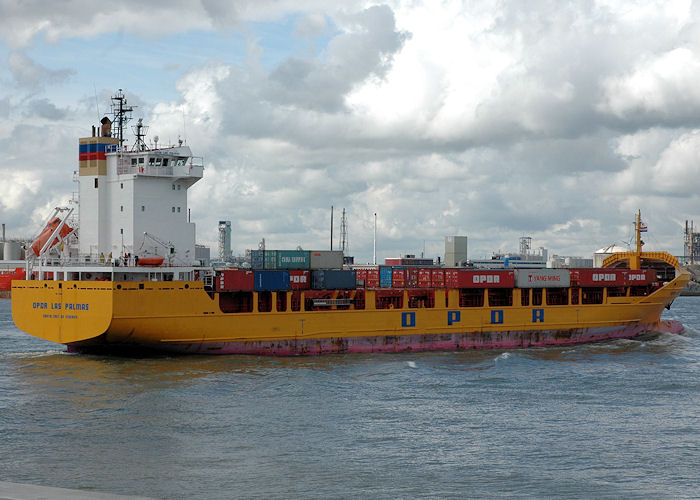 Photograph of the vessel  OPDR Las Palmas pictured passing Vlaardingen on 21st June 2010