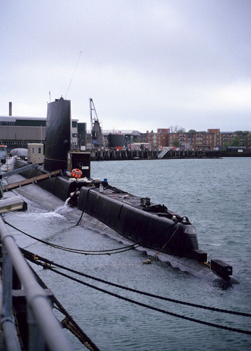 Photograph of the vessel HMS Opportune pictured at Gosport on 9th May 1992