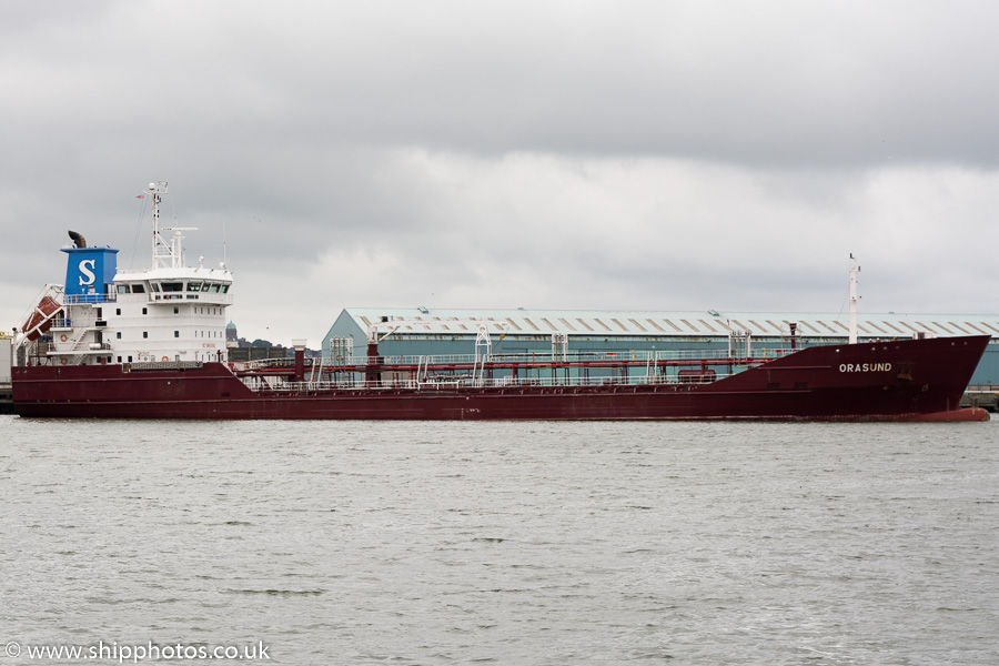 Photograph of the vessel  Orasund pictured in Langton Dock, Liverpool on 25th June 2016