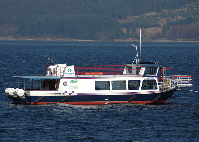 Photograph of the vessel  Osprey pictured on Kielder Water on 25th March 2007