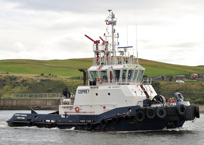 Photograph of the vessel  Osprey Fighter pictured arriving at Aberdeen on 16th September 2012
