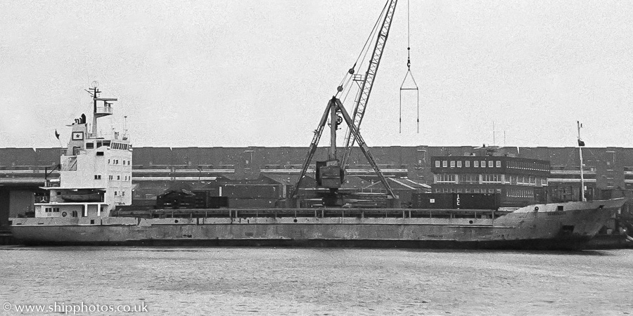 Photograph of the vessel  Ouarzazate pictured at Albert Johnson Quay, Portsmouth on 16th April 1989