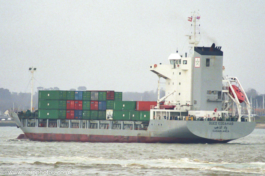 Photograph of the vessel  Oued Eddahab pictured departing Southampton on 27th January 2002