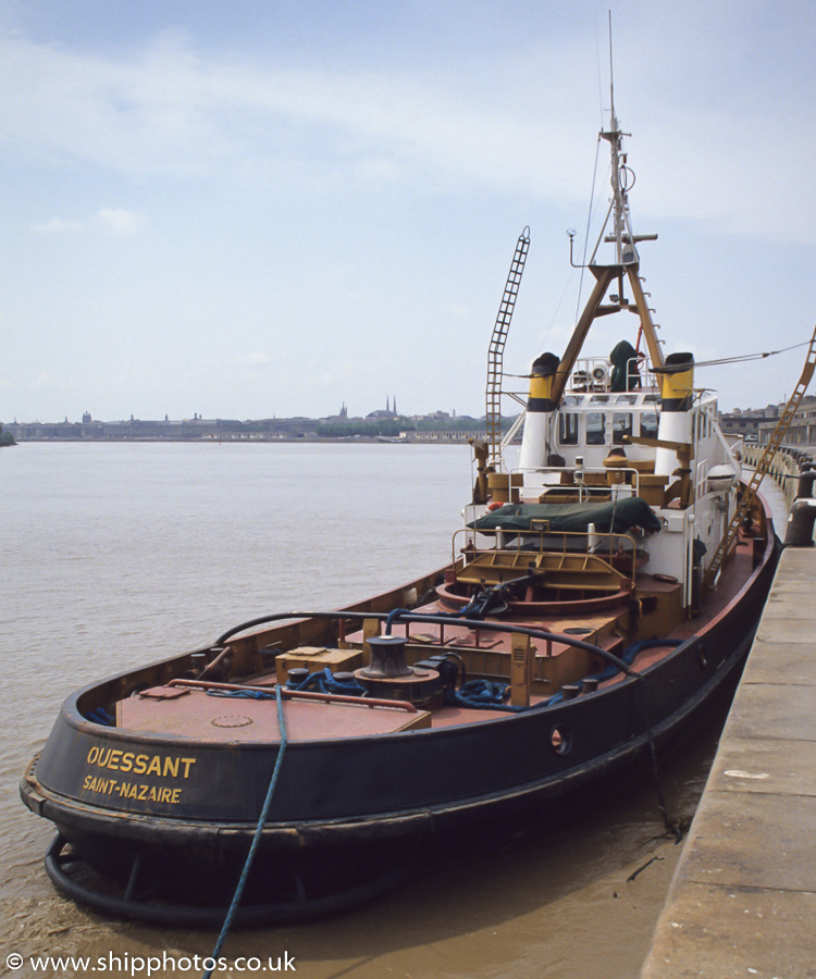 Photograph of the vessel  Ouessant pictured at Bordeaux on 20th August 1989