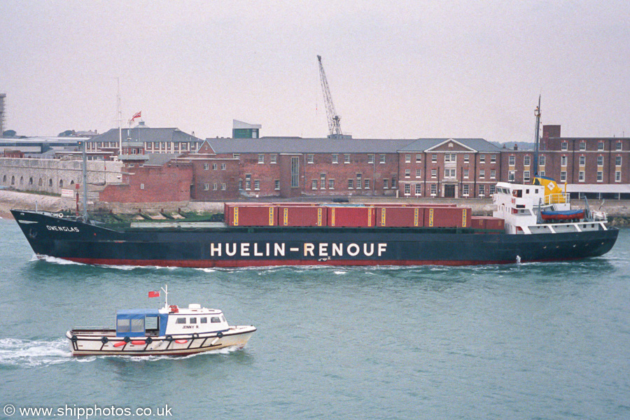 Photograph of the vessel  Owenglas pictured departing Portsmouth Harbour on 10th September 1989