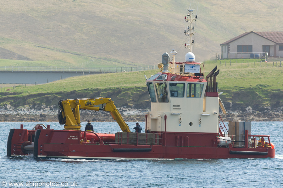 Photograph of the vessel  Patricia Matheson pictured arriving at Scalloway on 14th May 2022