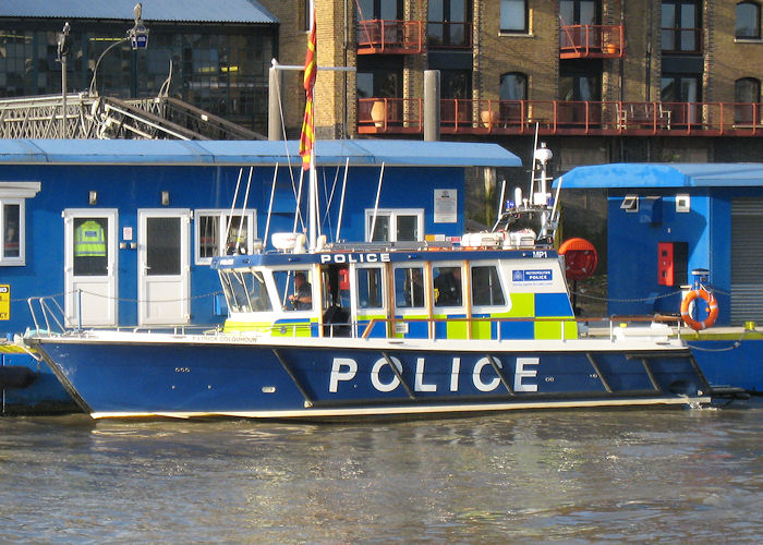 Photograph of the vessel  Patrick Colquhoun pictured at Wapping on 16th October 2009