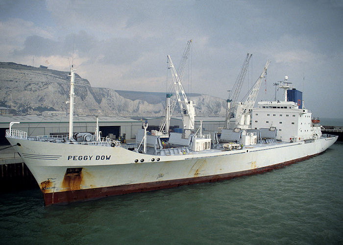 Photograph of the vessel  Peggy Dow pictured at Dover on 8th April 1991