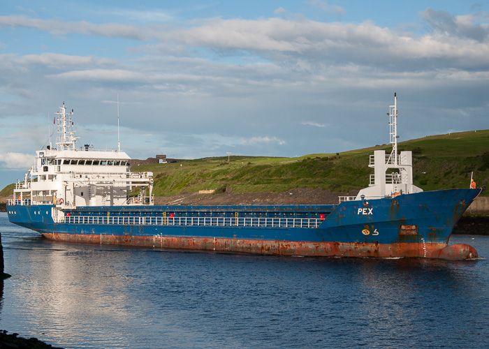 Photograph of the vessel  Pex pictured arriving at Aberdeen on 11th June 2014