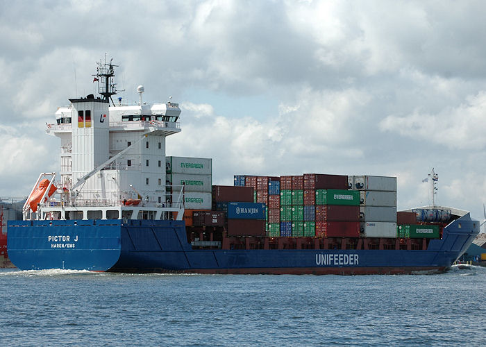 Photograph of the vessel  Pictor J pictured passing Vlaardingen on 21st June 2010