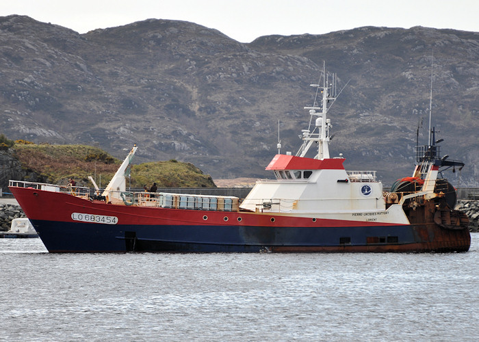 Photograph of the vessel fv Pierre-Jacques Matigny pictured at Lochinver on 13th April 2012