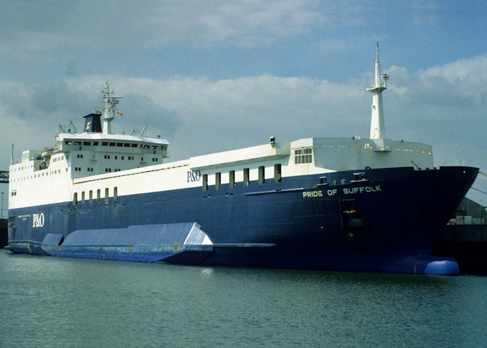 Photograph of the vessel  Pride of Suffolk pictured in Beneluxhaven, Europoort on 20th April 1997