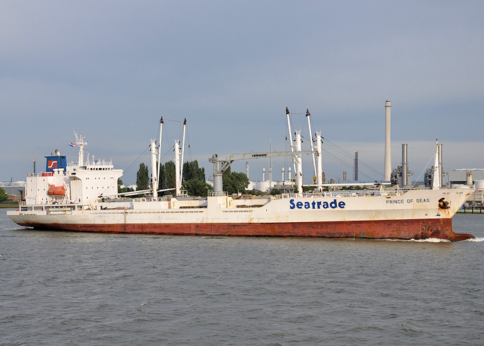 Photograph of the vessel  Prince of Seas pictured passing Vlaardingen on 23rd June 2012