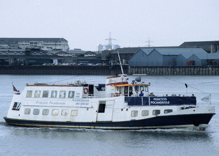 Photograph of the vessel  Princess Pocahontas pictured passing Greenwich on 24th September 1997