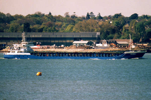 Photograph of the vessel  Priwall pictured arriving at Southampton on 8th May 2001