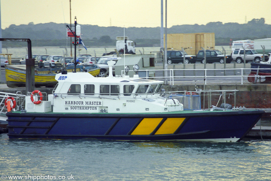 Photograph of the vessel pv Providence pictured in Empress Dock, Southampton on 22nd September 2001