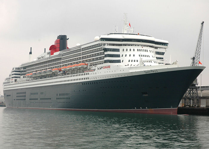 Photograph of the vessel  Queen Mary 2 pictured in Southampton on 23rd April 2006