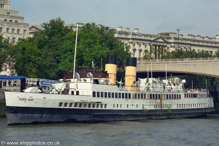 Photograph of the vessel  Queen Mary  pictured in London on 3rd September 2002