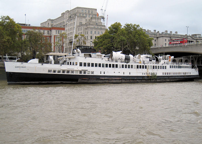 Photograph of the vessel  Queen Mary  pictured in London on 24th October 2009