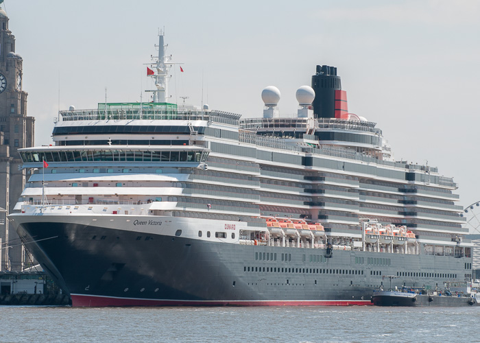 Photograph of the vessel  Queen Victoria pictured at Liverpool on 31st May 2014