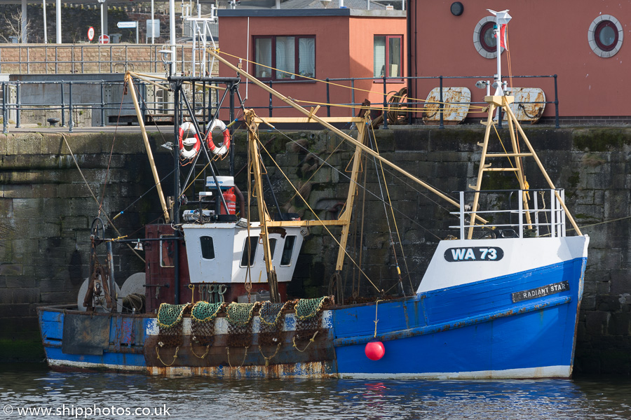 Photograph of the vessel fv Radiant Star pictured at Whitehaven on 8th March 2015