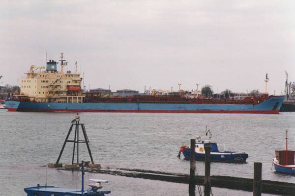 Photograph of the vessel  Rasmine Maersk pictured at Gosport on 25th April 1996