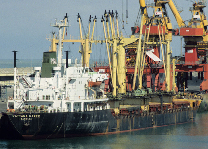 Photograph of the vessel  Rattana Naree pictured in Calais on 18th April 1997