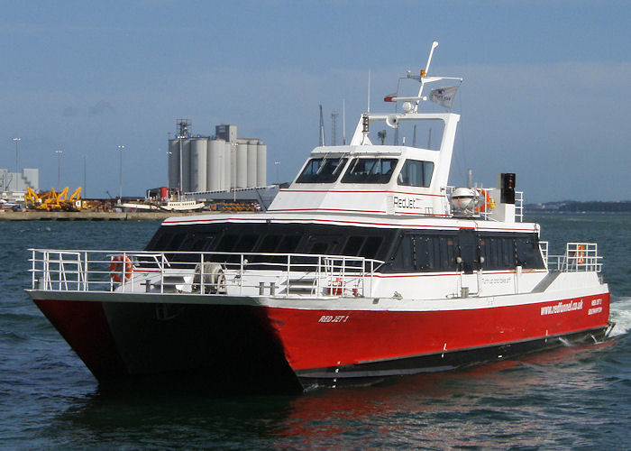 Photograph of the vessel  Red Jet 1 pictured arriving at Southampton on 22nd June 2008