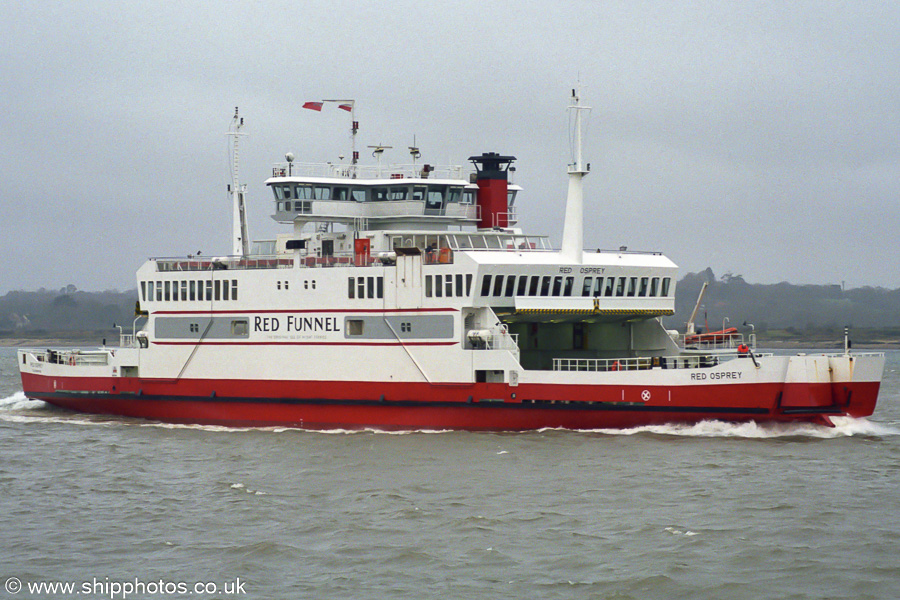 Photograph of the vessel  Red Osprey pictured approaching Southampton on 27th January 2002
