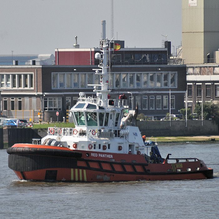 Photograph of the vessel  Red Panther pictured passing Vlaardingen on 27th June 2011