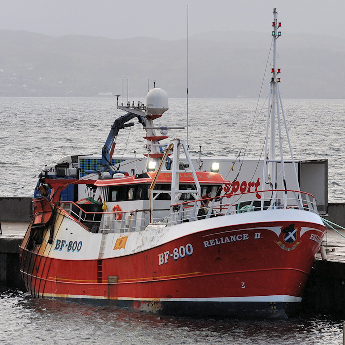 Photograph of the vessel fv Reliance II pictured at Mallaig on 8th April 2012