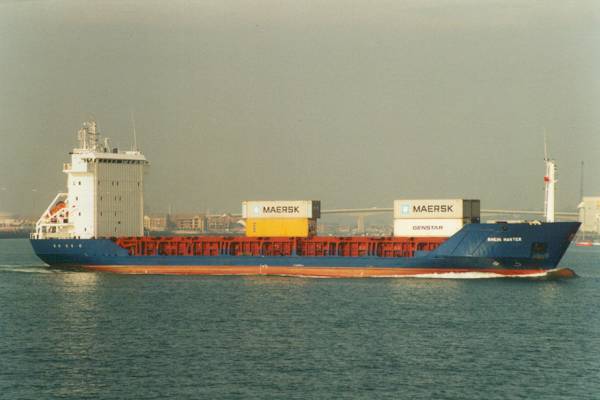 Photograph of the vessel  Rhein Master pictured departing Southampton on 29th September 1997