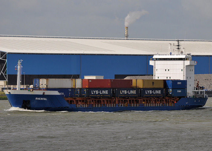 Photograph of the vessel  Rheintal pictured passing Vlaardingen on 23rd June 2012