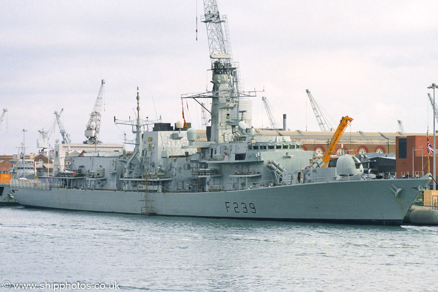 Photograph of the vessel HMS Richmond pictured in Portsmouth Dockyard on 27th September 2003