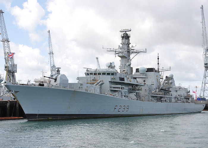 Photograph of the vessel HMS Richmond pictured in Portsmouth Naval Base on 7th August 2011