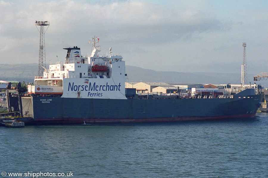 Photograph of the vessel  River Lune pictured at Belfast on 17th August 2002
