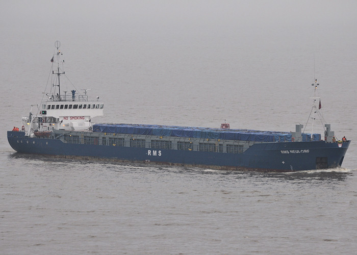 Photograph of the vessel  RMS Neudorf pictured passing Hull on 21st June 2012