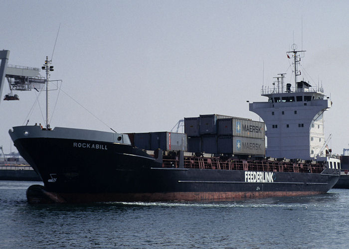 Photograph of the vessel  Rockabill pictured arriving in Europahaven, Europoort on 14th April 1996