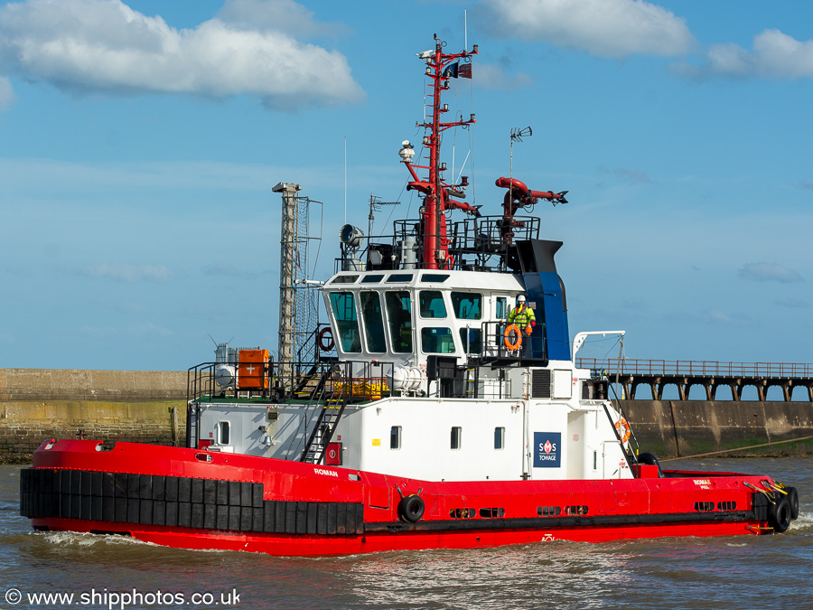 Photograph of the vessel  Roman pictured at Blyth on 6th April 2024