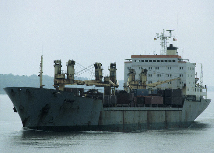 Photograph of the vessel  Romer pictured on the River Elbe on 27th May 1998