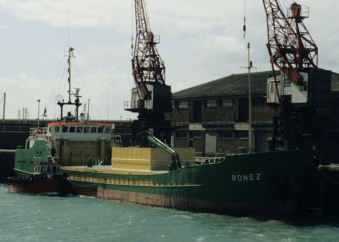 Photograph of the vessel  Ronez pictured at St. Helier on 14th April 1990
