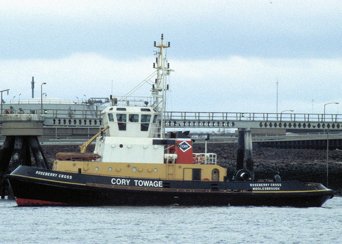 Photograph of the vessel  Roseberry Cross pictured on the River Tees on 4th October 1997