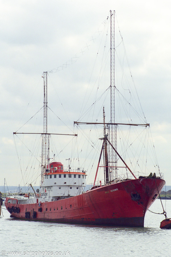 Photograph of the vessel  Ross Revenge pictured laid up on the Swale on 1st September 2001