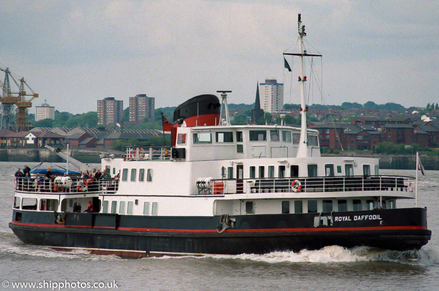 Photograph of the vessel  Royal Daffodil pictured approaching Liverpool on 20th May 2000