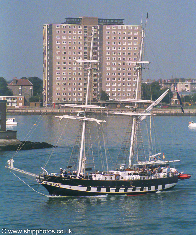 Photograph of the vessel ts Royalist pictured departing Portsmouth Harbour on 24th September 1989
