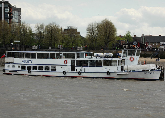 Photograph of the vessel  Royalty pictured in London on 1st May 2006