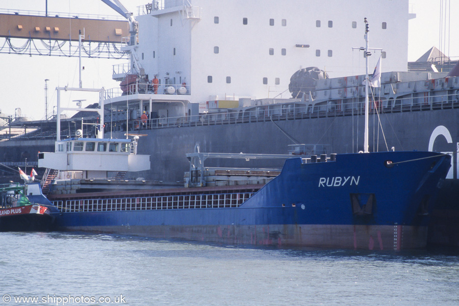 Photograph of the vessel  Rubyn pictured in Sint Laurentshaven, Botlek on 17th June 2002