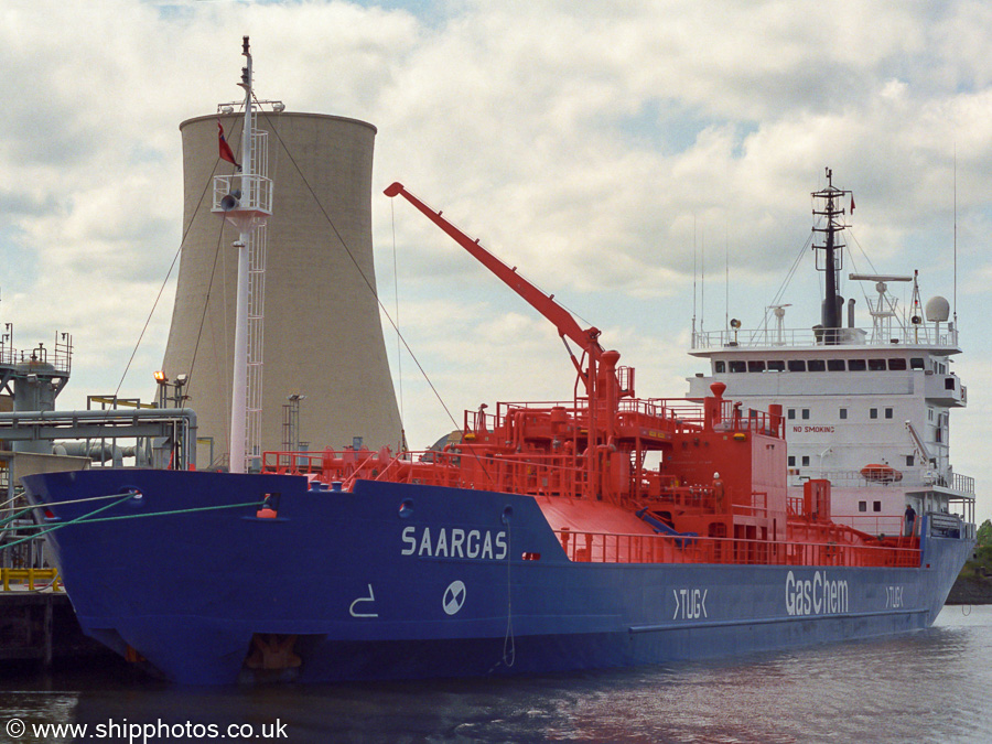 Photograph of the vessel  Saargas pictured at Stanlow on 27th July 2002