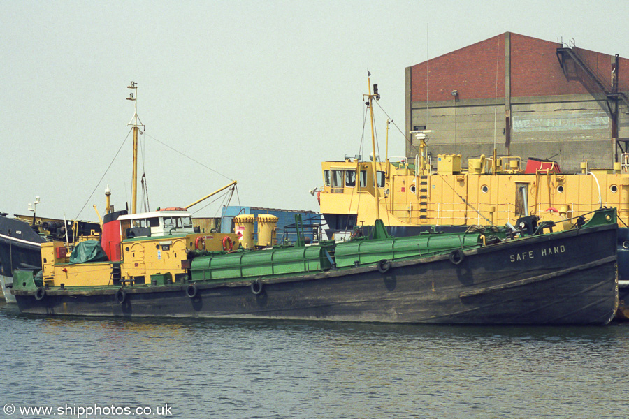 Photograph of the vessel  Safe Hand pictured in Sandon Half Tide Dock, Liverpool on 14th June 2003